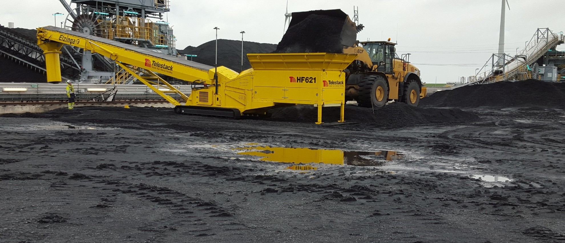 Kolencentrale Eemshaven: nieuwe transportbanden